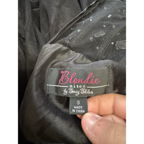 Blondie Nites By Stacy Sklar‎ Mini Dress Formal Gems Prom Homecoming Polyester - Picture 3 of 11